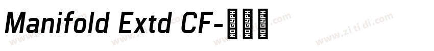Manifold Extd CF字体转换